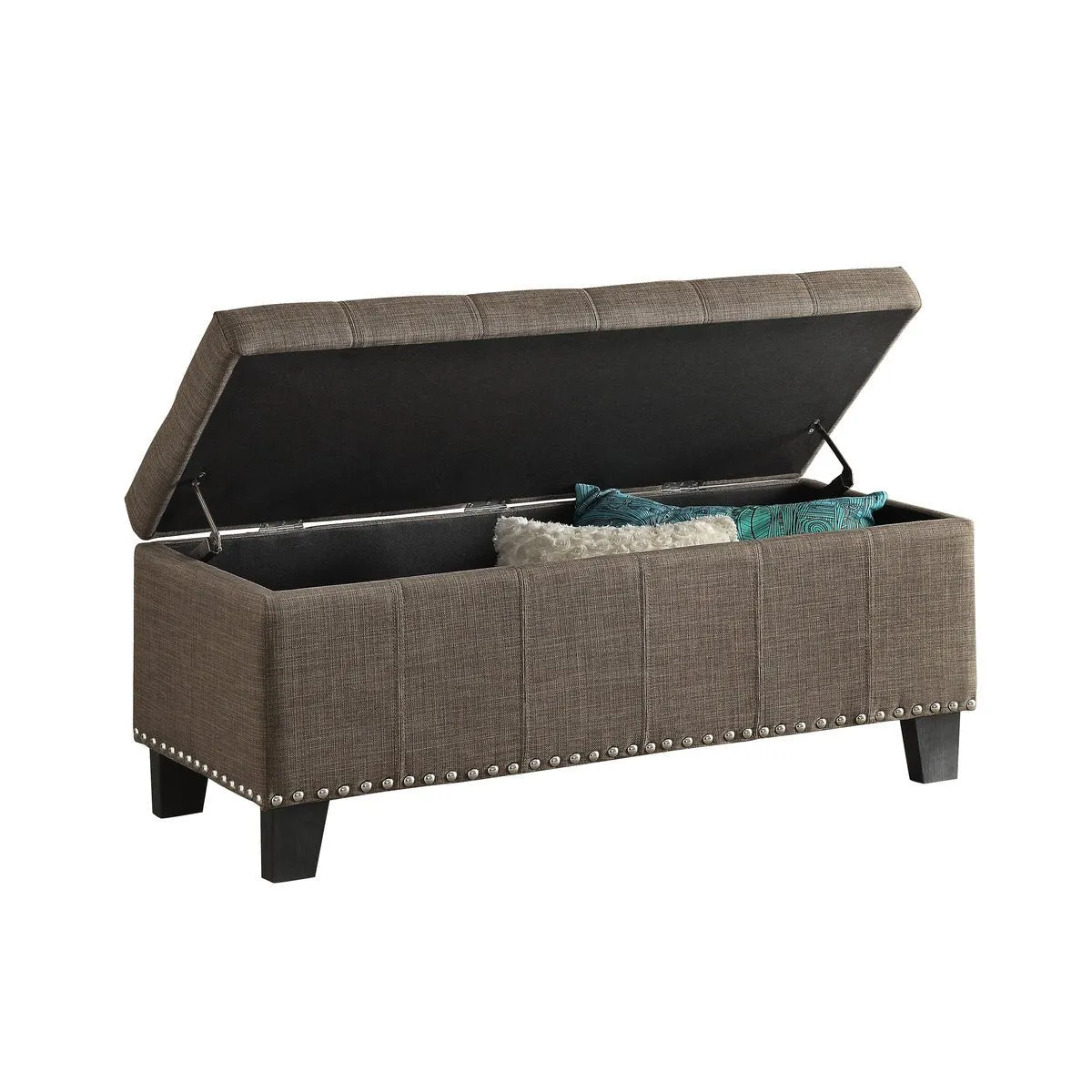 Fedora Brown Lift Top Storage Bench