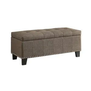 Fedora Brown Lift Top Storage Bench