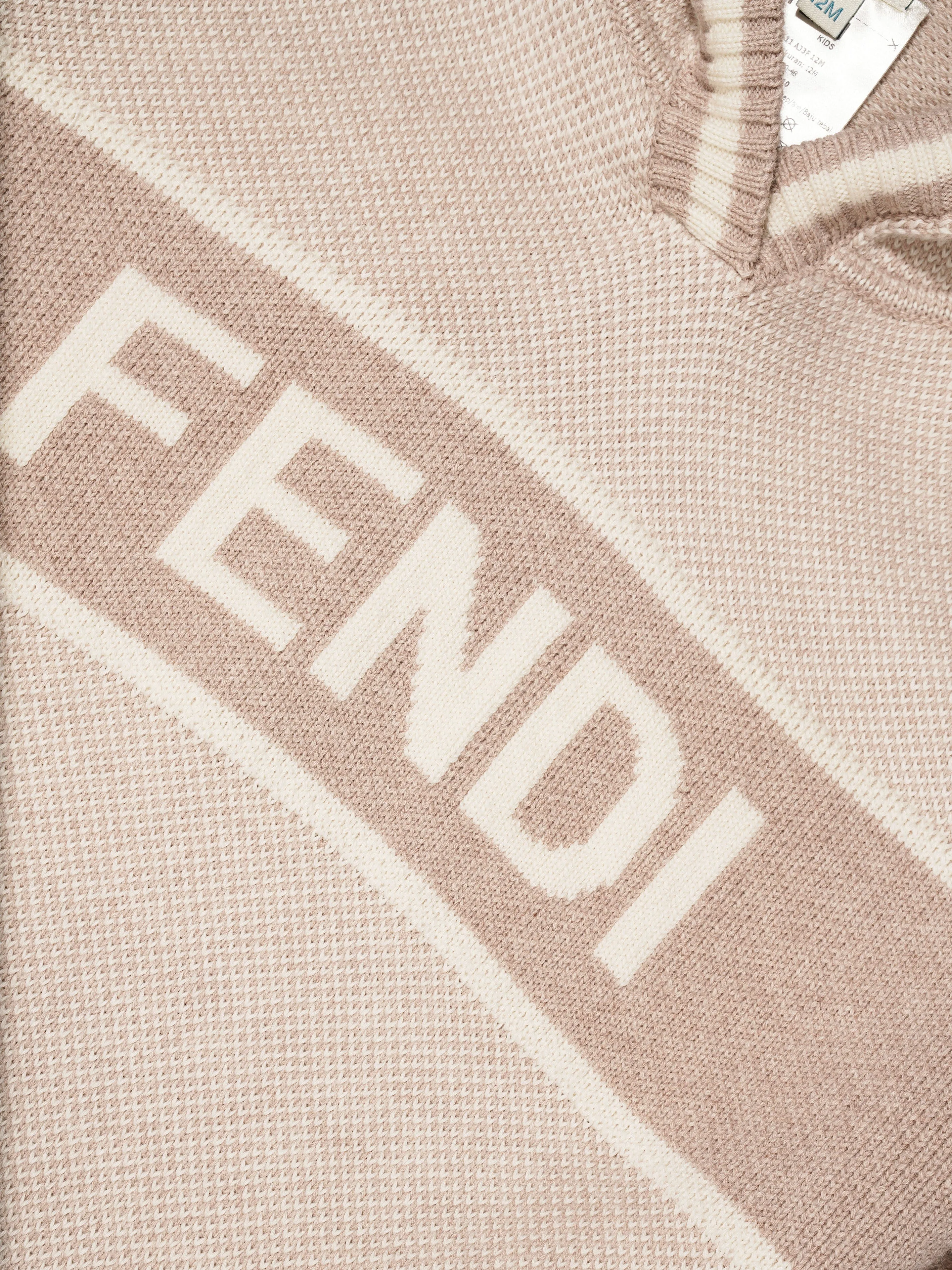 Fendi Baby Logo Hooded Poncho