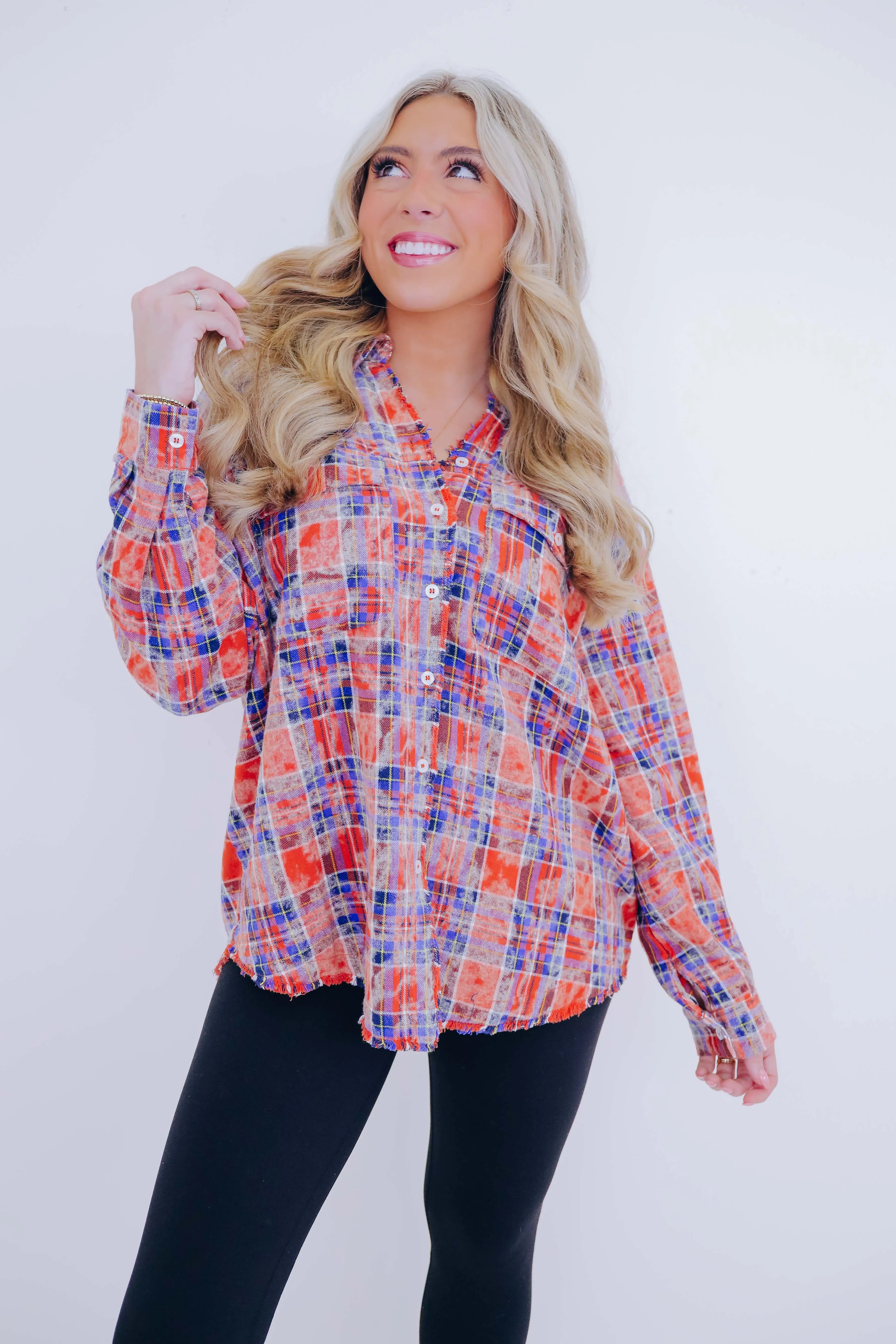 Folklore Flannel Oversized Button Up Shirt - 2 Colors