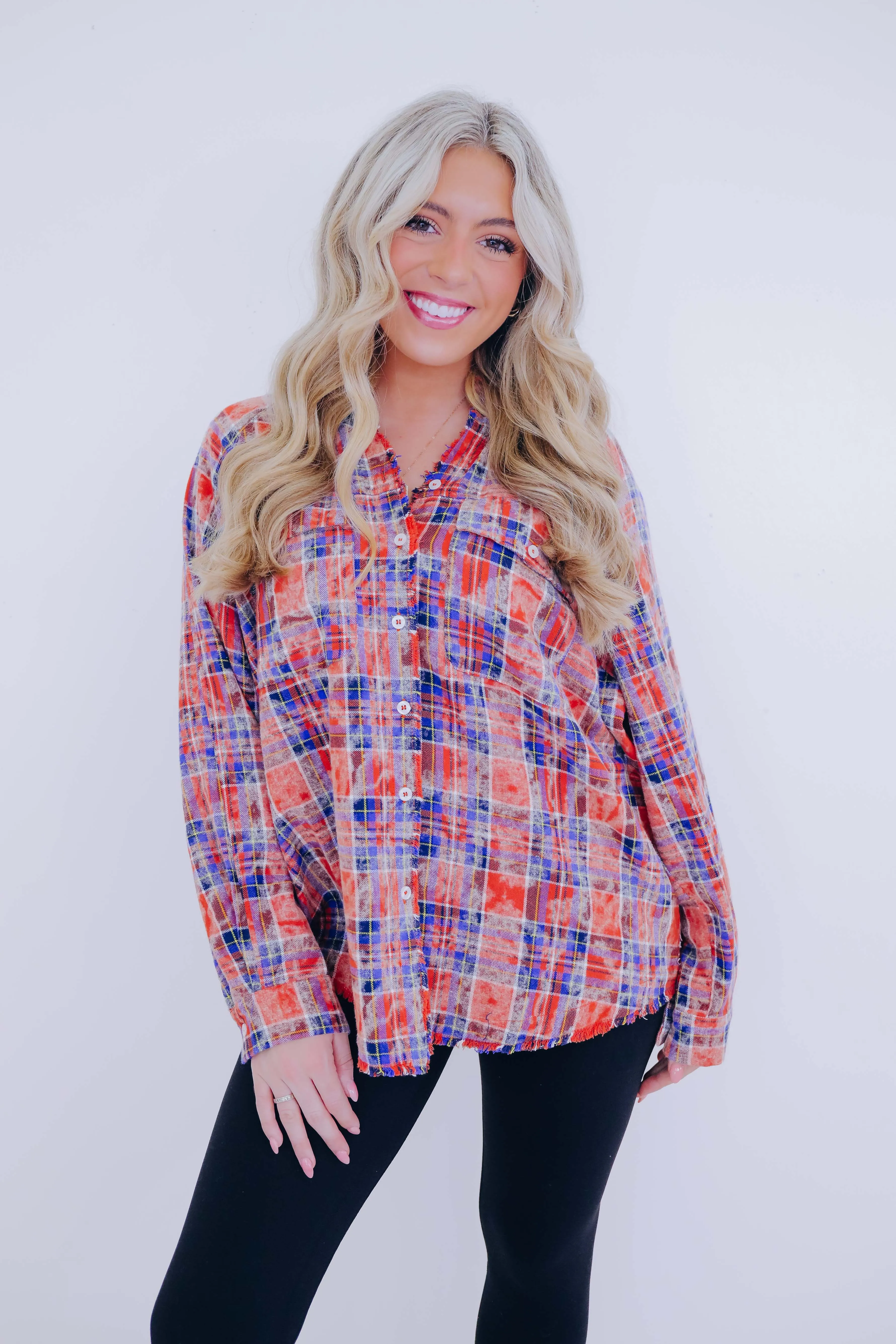 Folklore Flannel Oversized Button Up Shirt - 2 Colors