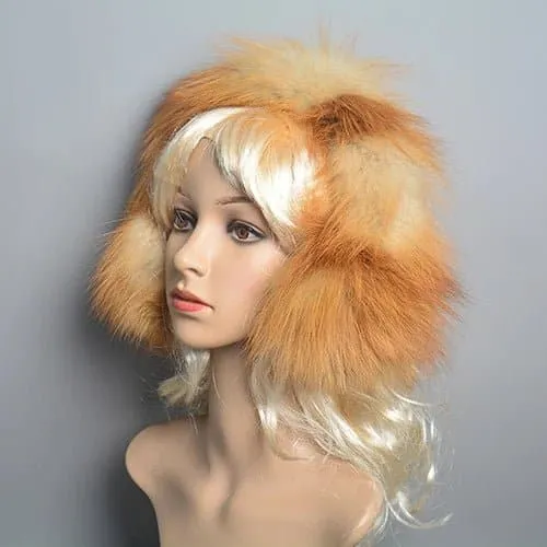 Fox Fur Earmuffs for Women - 100% Natural Fox Fur, Fashionable and Warm