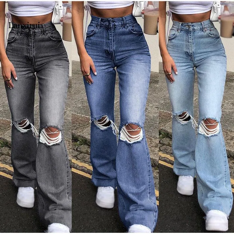 Funki Buys | Pants | Women's Vintage Ripped Bell Bottom Jeans