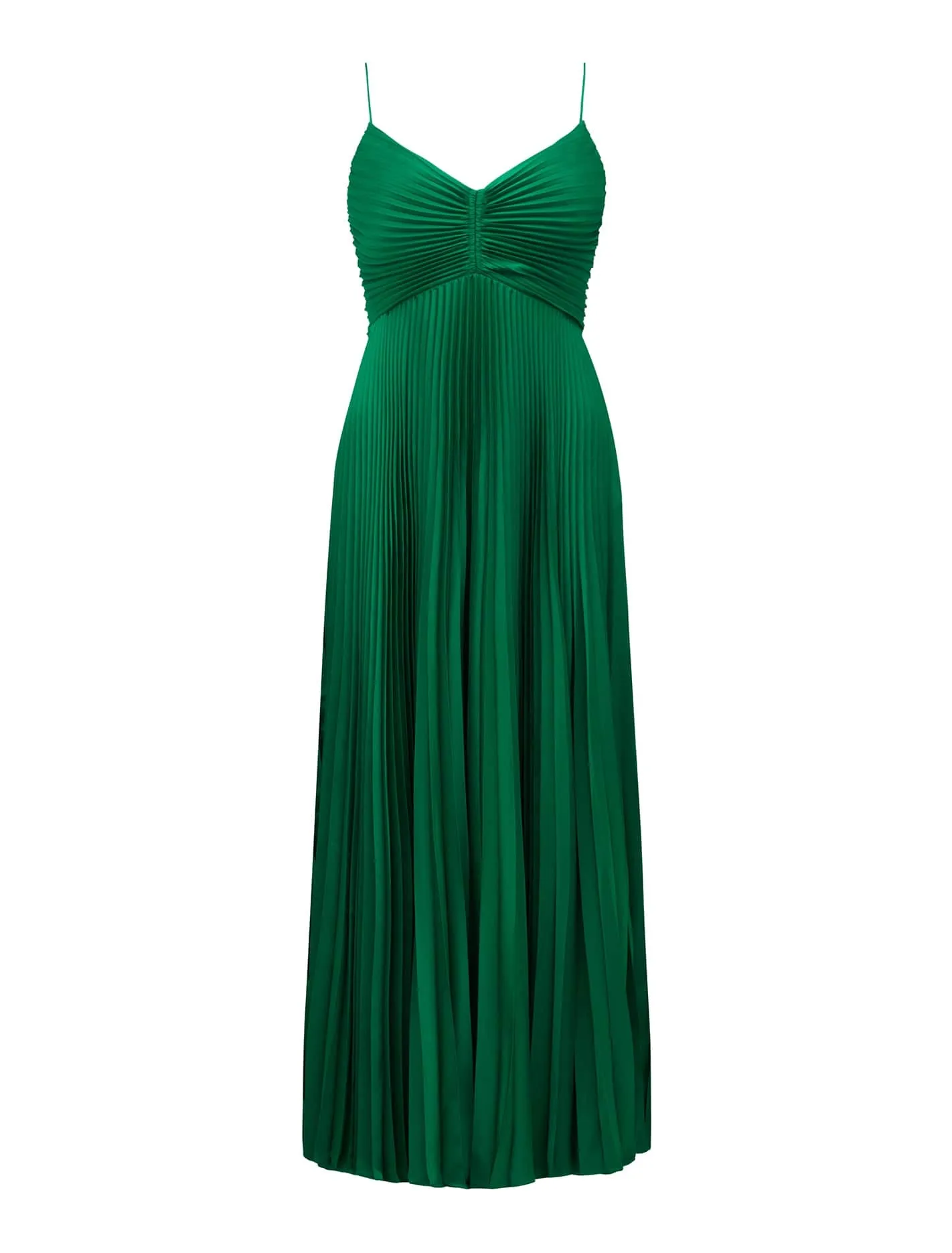 Geri Petite Tie Back Pleated Maxi Dress