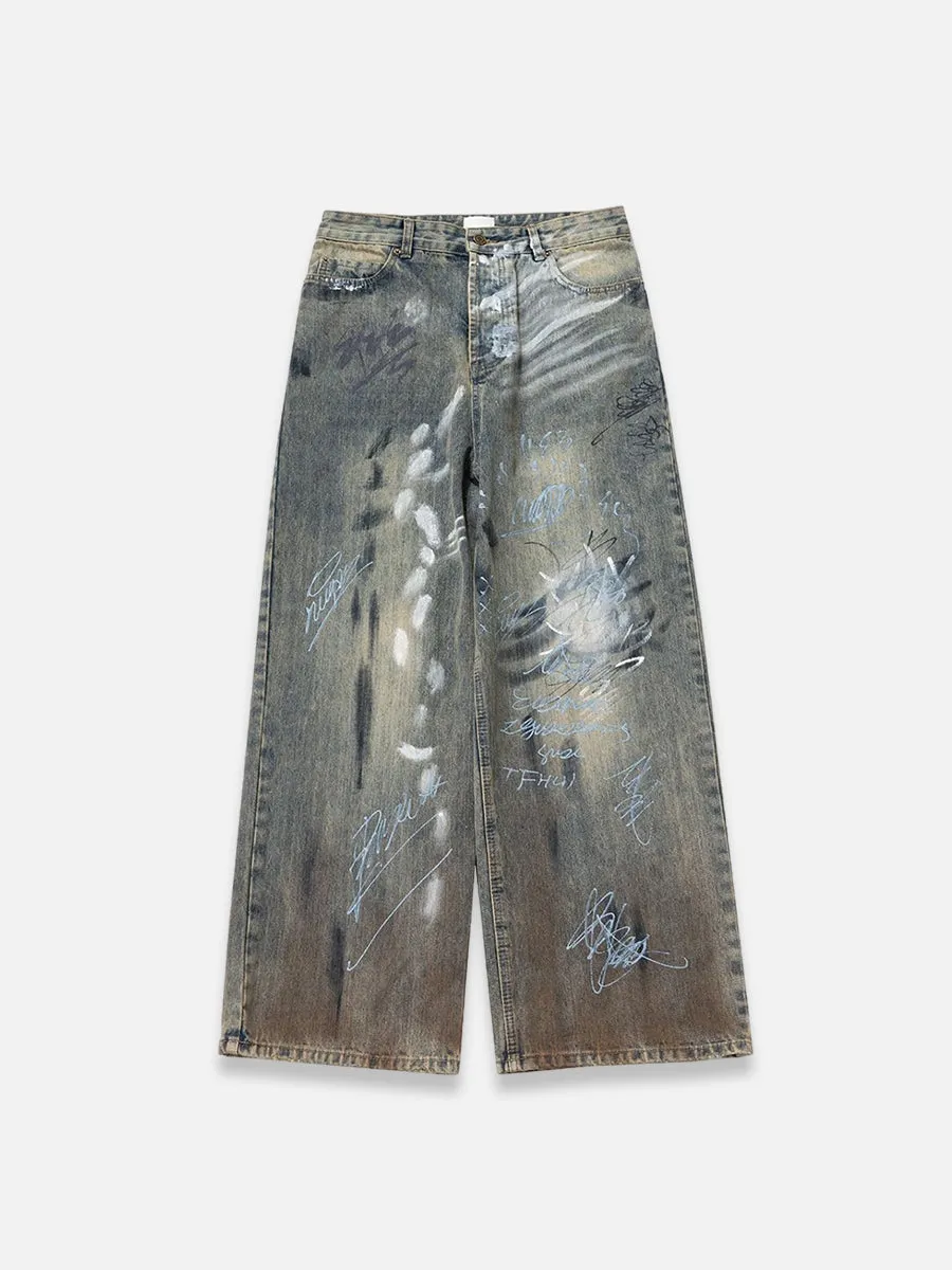 Graffiti Baggy Jeans