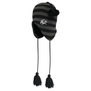 Gray & Black Striped Pom Pom Trapper: Sourpuss - Hat