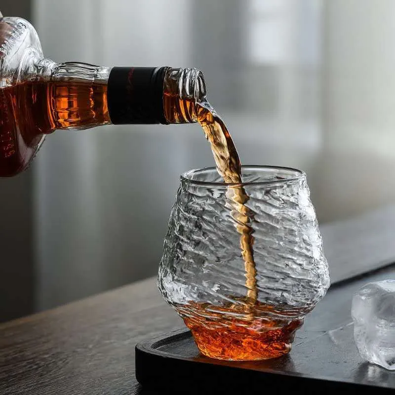 Hammered Glass Creative Whiskey Glass