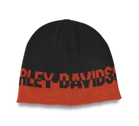 Harley-Davidson Men's Racer Font Two Tone Knit Hat - 97624-22VM