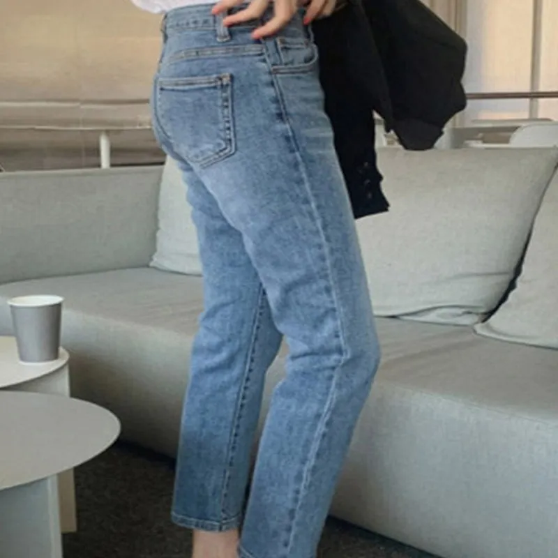 High Waist Ankle Length Everyday Mom Jeans