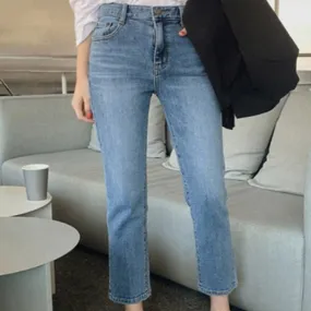 High Waist Ankle Length Everyday Mom Jeans