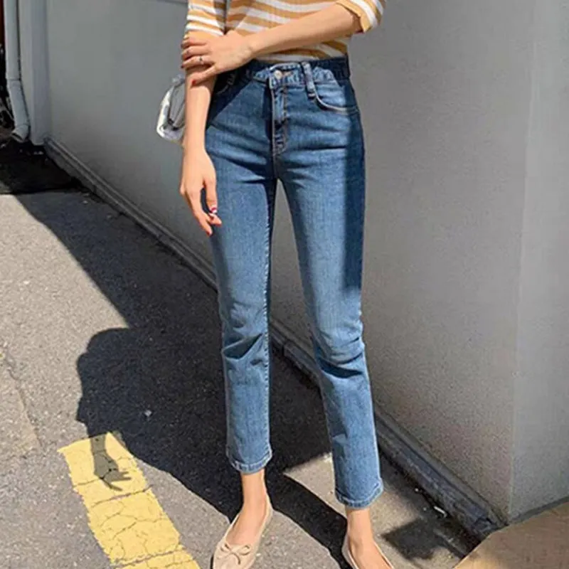 High Waist Ankle Length Everyday Mom Jeans