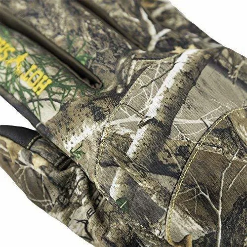 HOT SHOT Men’s Camo Swiftstrike Pro-Text Gloves – Realtree Edge Outdoor Hunting Camouflage Gear