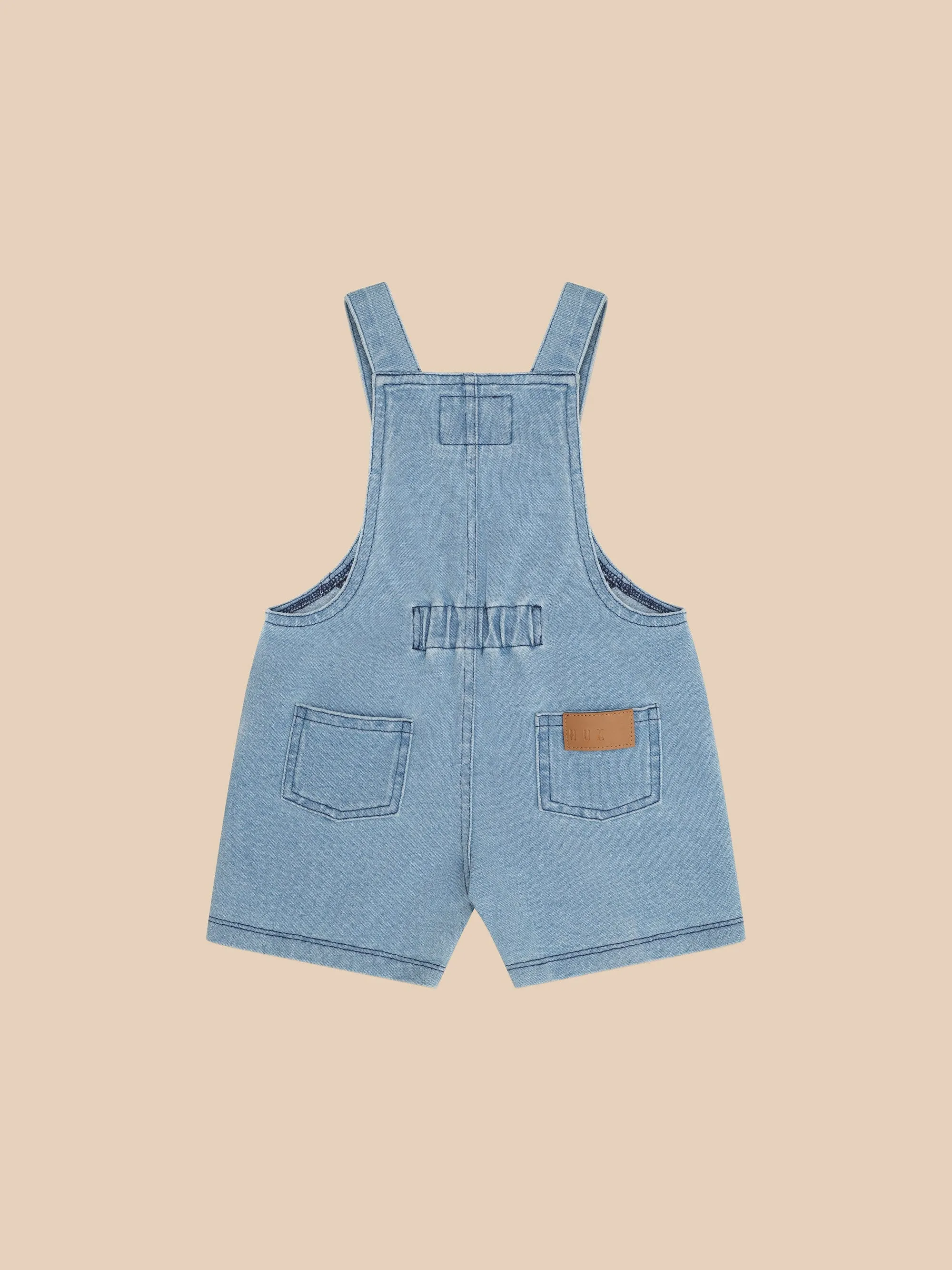 Huxbear Knit Denim Short Overalls