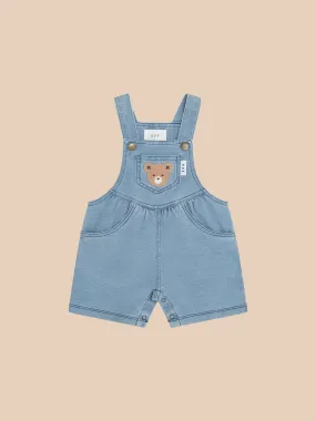 Huxbear Knit Denim Short Overalls