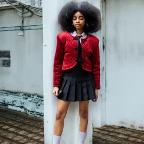 Iconic Black Pleated Mini Skirt