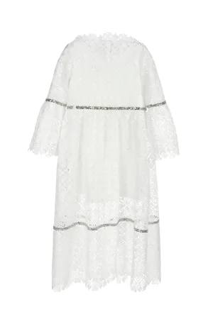 Ivory Lace Dress with Jewels