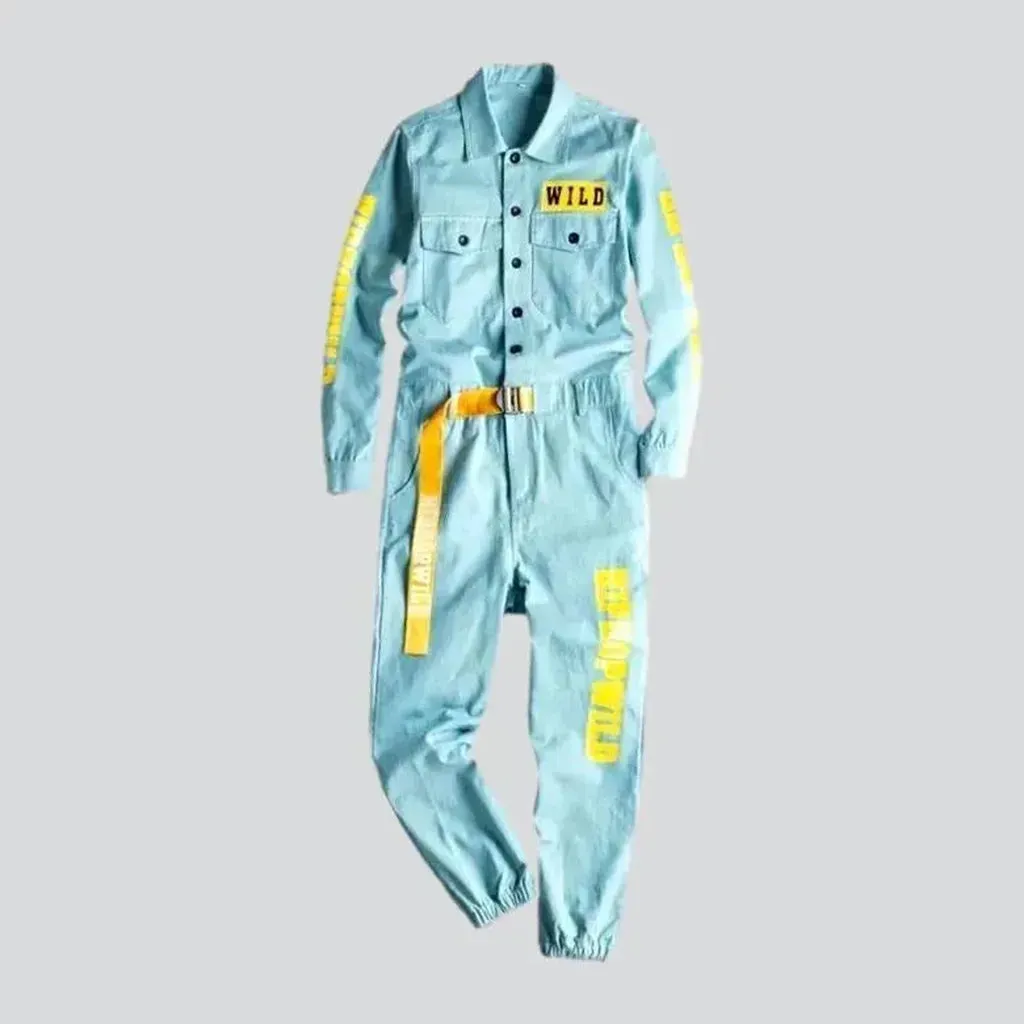 Jean men's jumpsuit overall