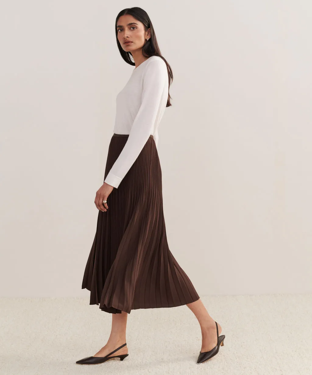 Jenni Kayne - Pleated Skirt in Chocolate