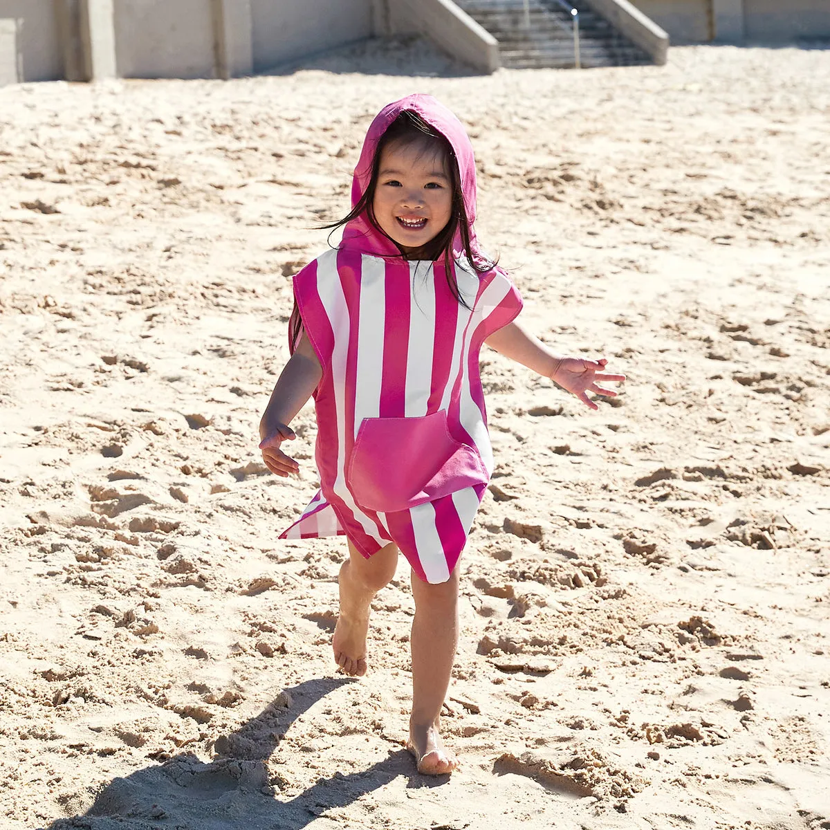 Kids Poncho - Quick Dry Hooded Towel - Phi Phi Pink - Outlet