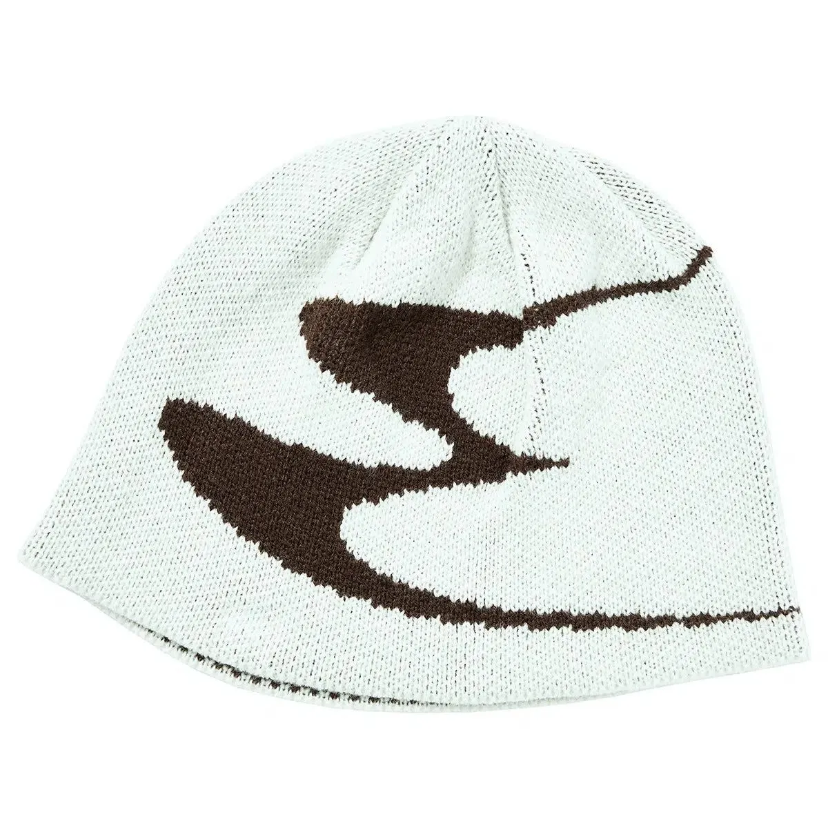 Knit Hat With Contrast Logo