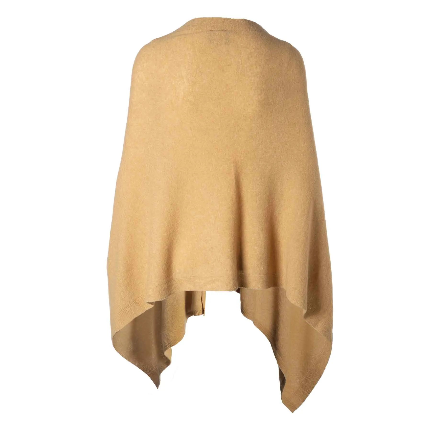 Lambswool Poncho- Camel