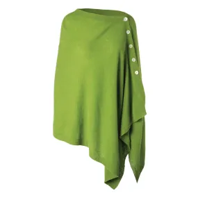 Lambswool Poncho- Kelly Green