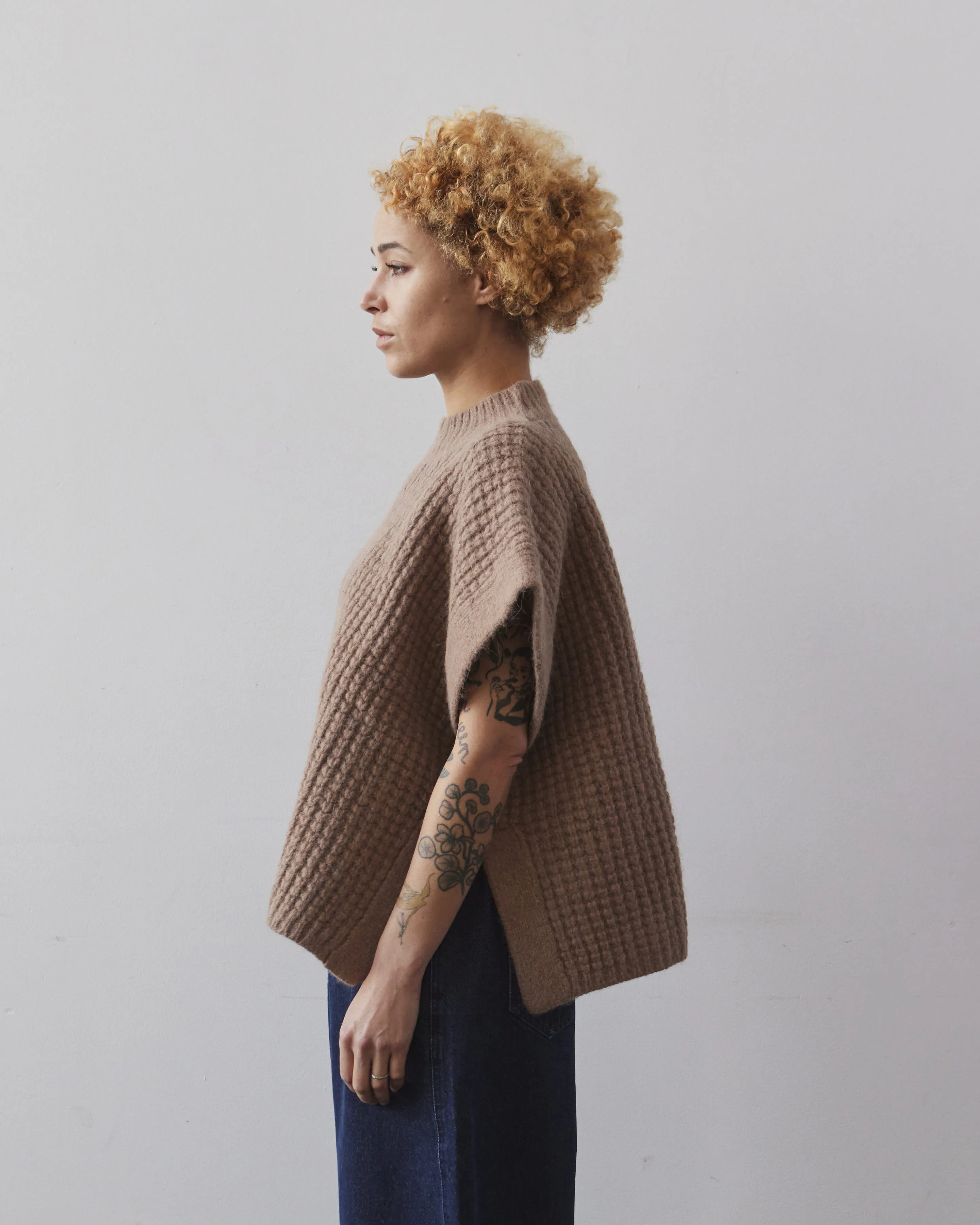 Lauren Manoogian Waffle Poncho, Cork