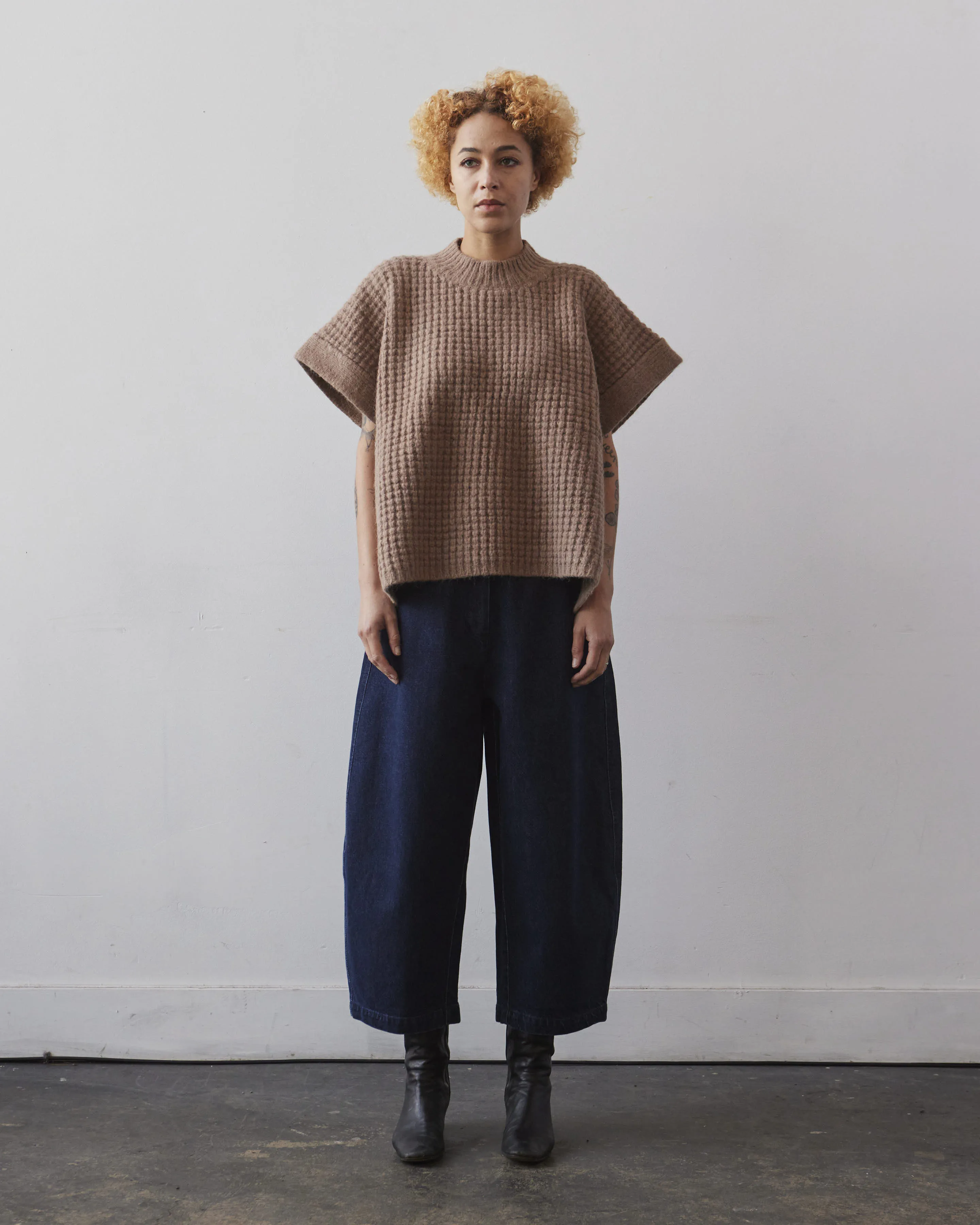 Lauren Manoogian Waffle Poncho, Cork