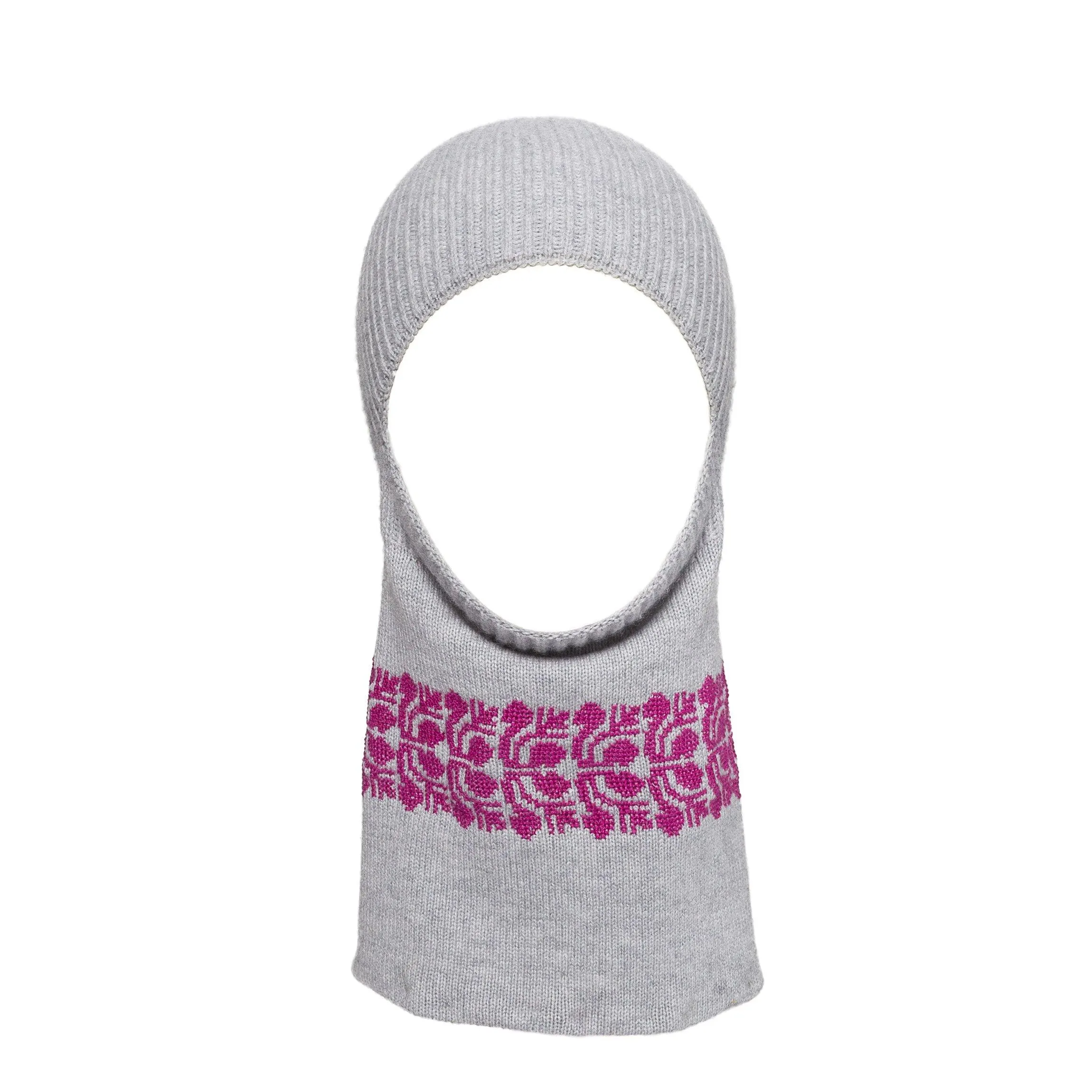 LIGHT GRAY CASHMERE BALACLAVA/BEANIE