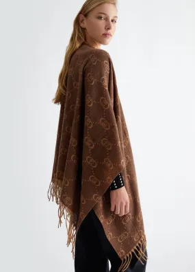 Liu Jo Poncho Logo Monogram Donna