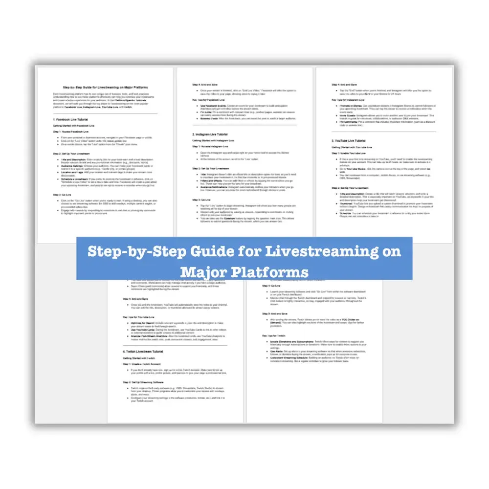 Livestreaming for Business Guide   Templates