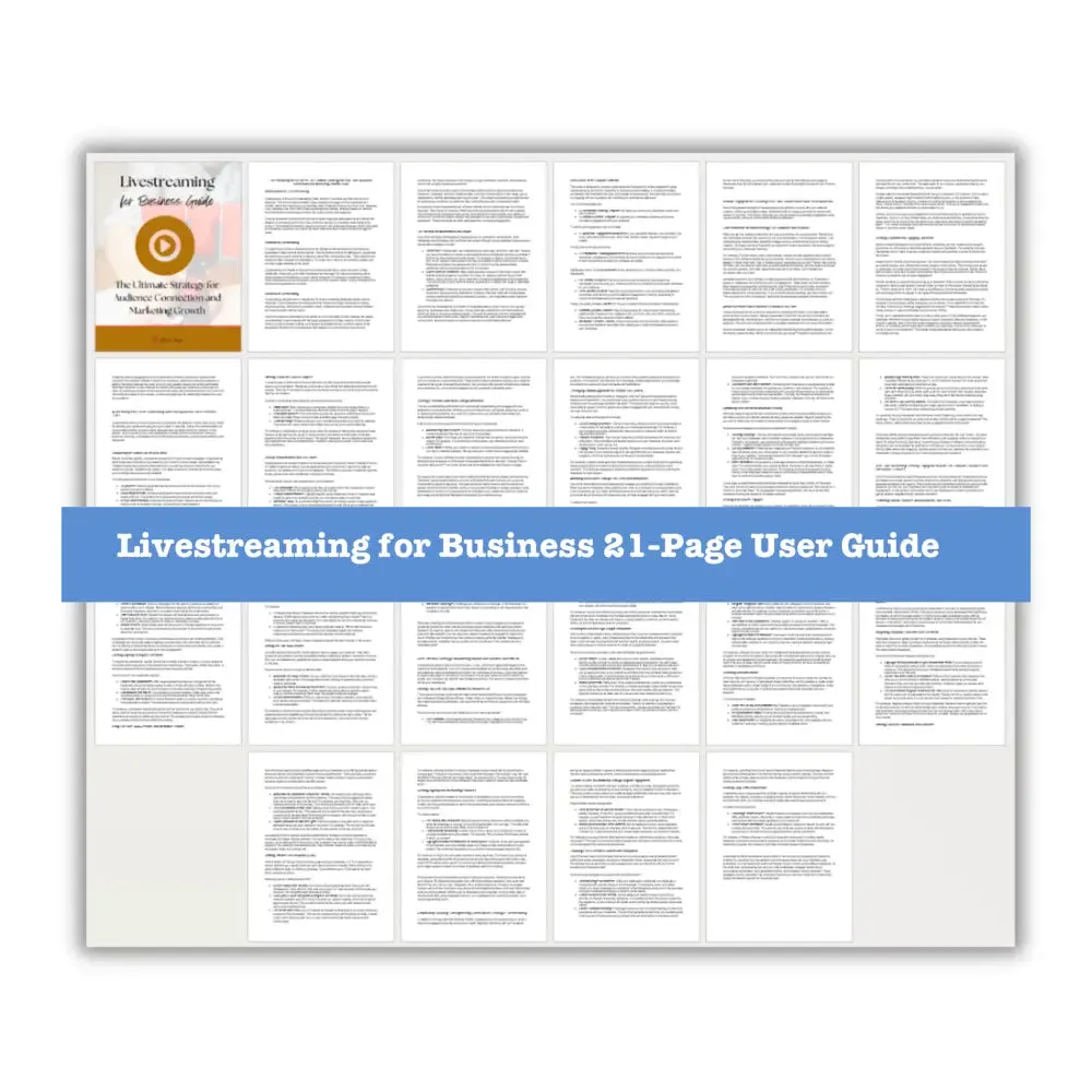 Livestreaming for Business Guide   Templates