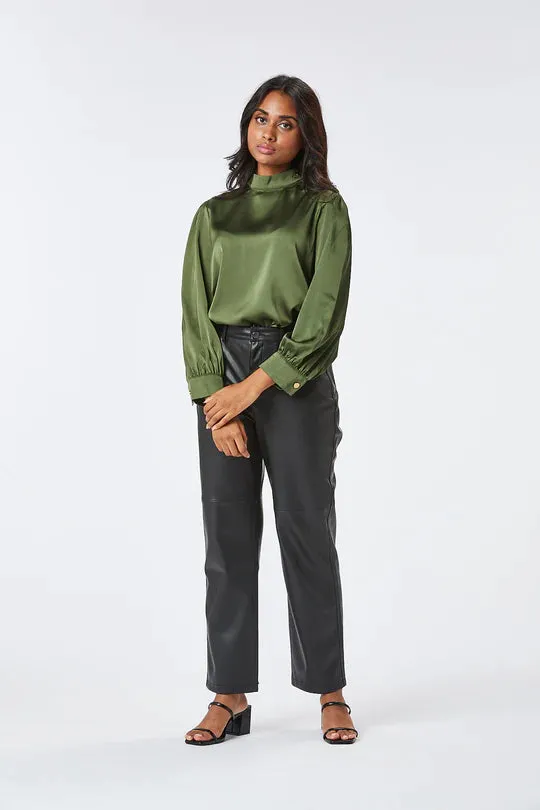 Loan Satin Blouse (Vert)