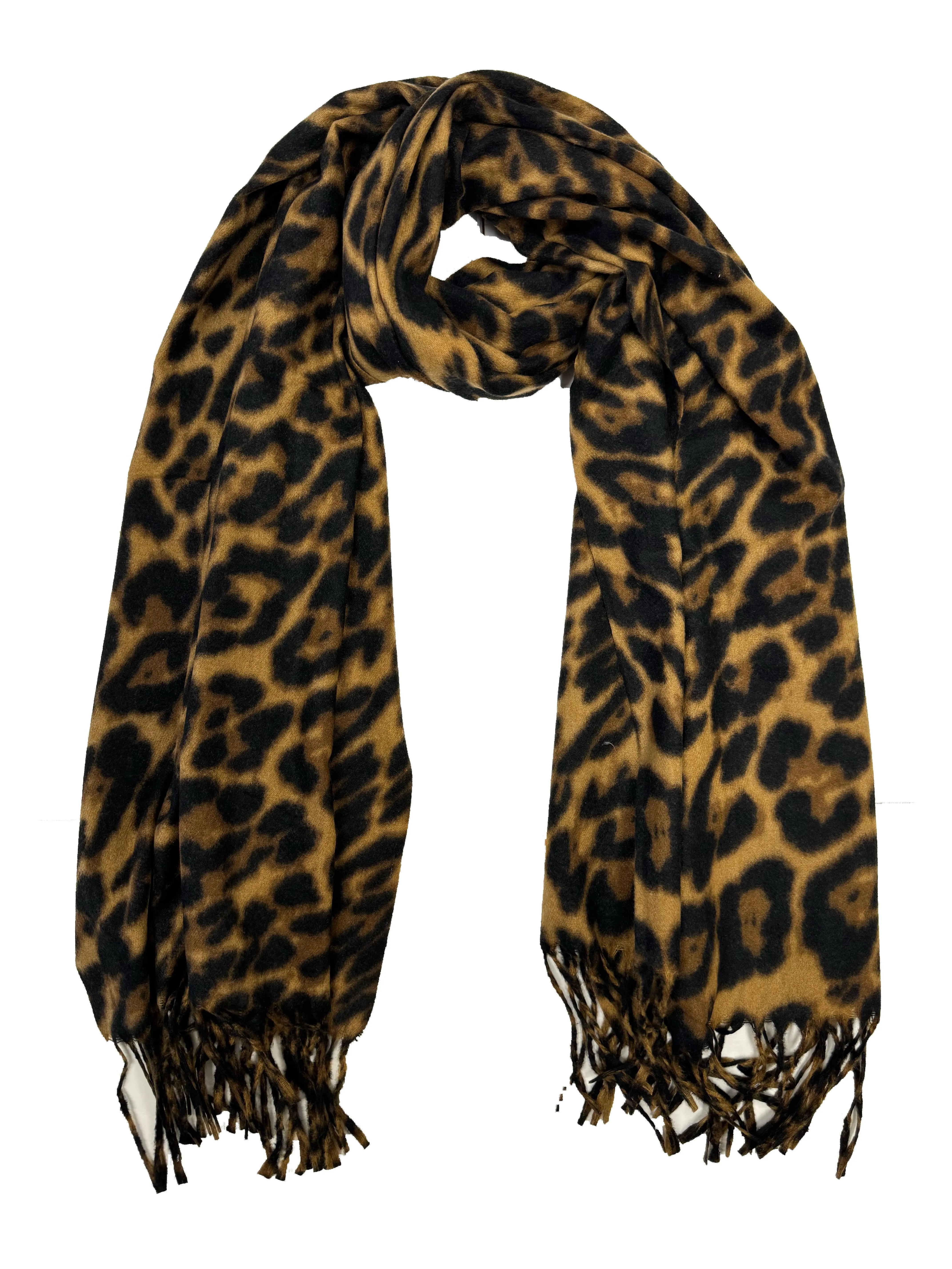 Long Leopard Print Thinsulate Scarf