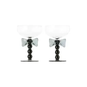 Maison Balzac Bow Coupes Black 175ml (Set of 2)