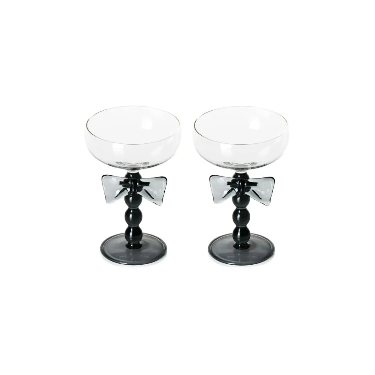 Maison Balzac Bow Coupes Black 175ml (Set of 2)