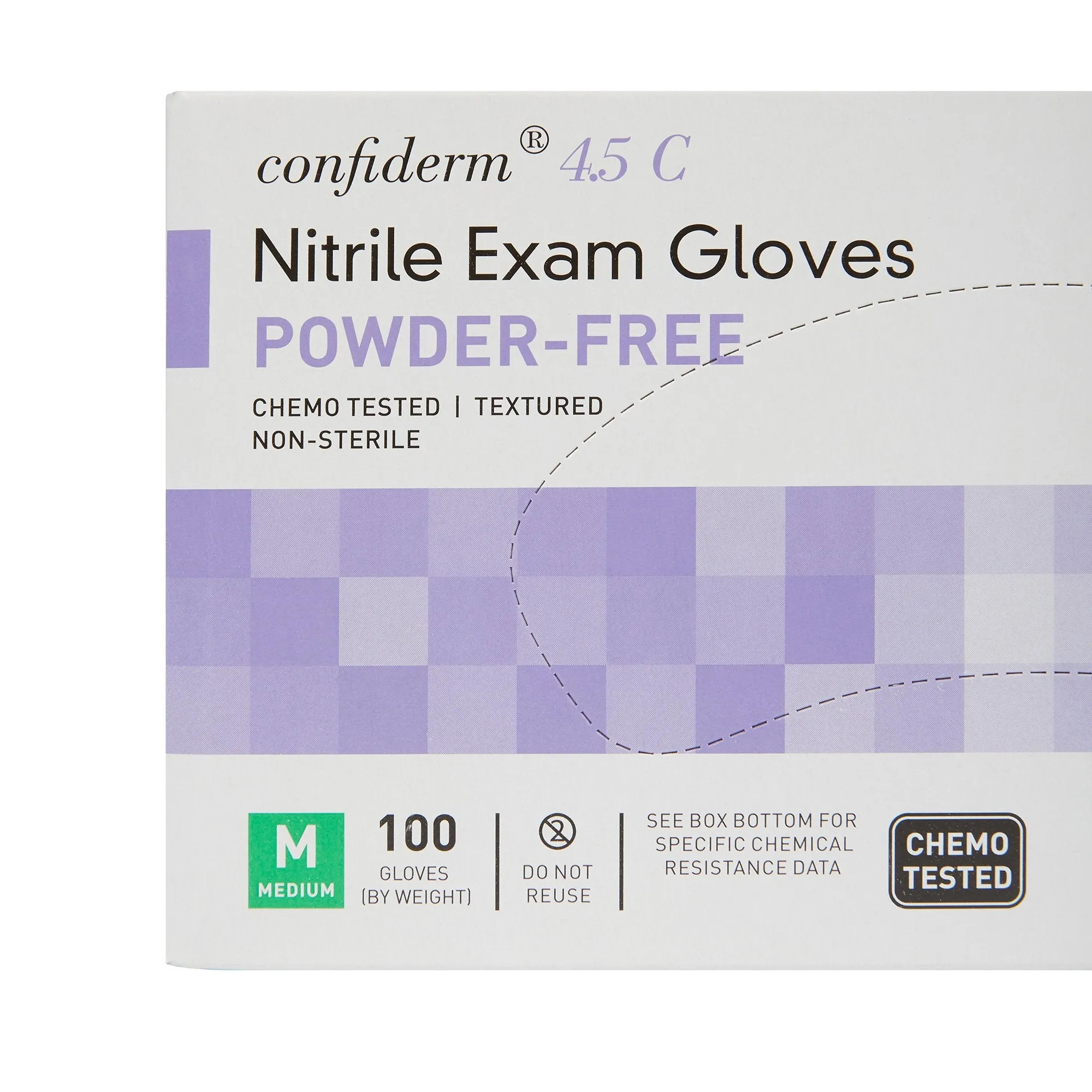 McKesson Confiderm® 4.5C Nitrile Exam Glove, Medium, Blue