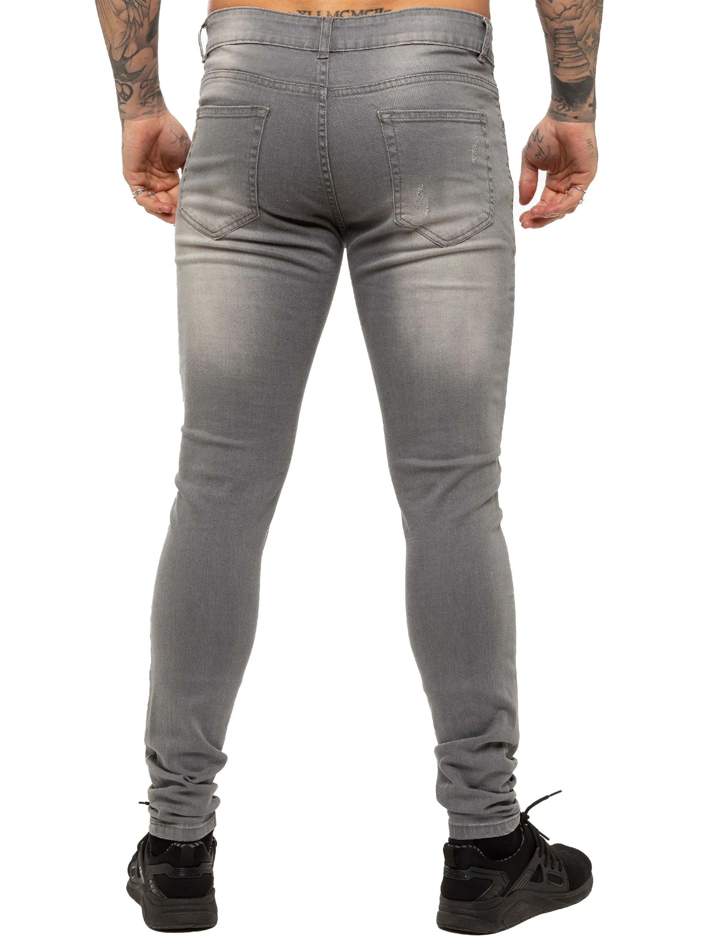 Mens Denim Ripped Denim Jeans| Enzo Designer Menswear