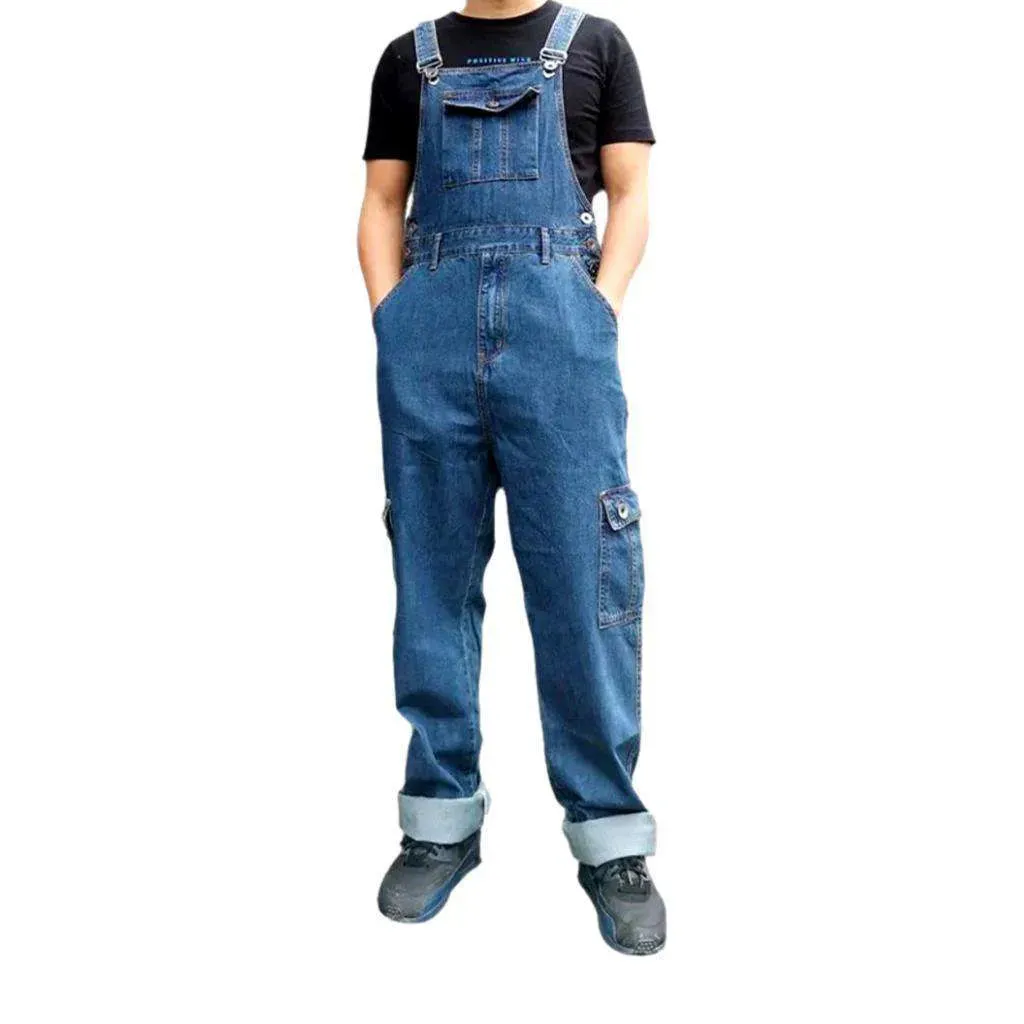 Men's jean bib overall