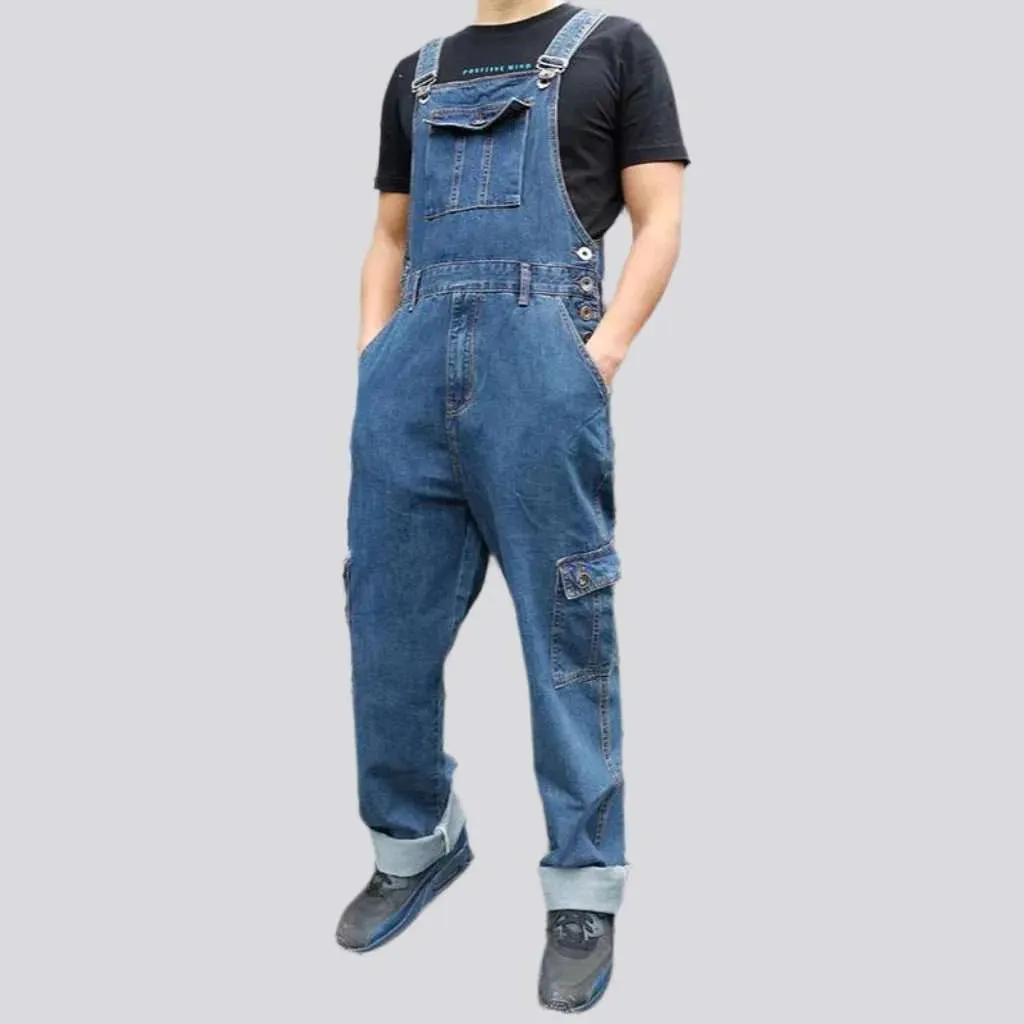 Men's jean bib overall