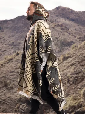 Mexican Poncho for Men - Brown | Aztek Style