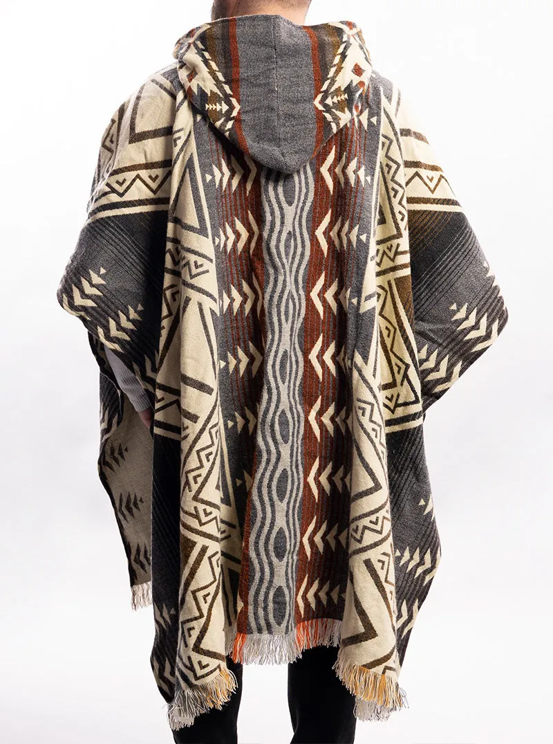 Mexican Poncho for Men - Brown | Aztek Style