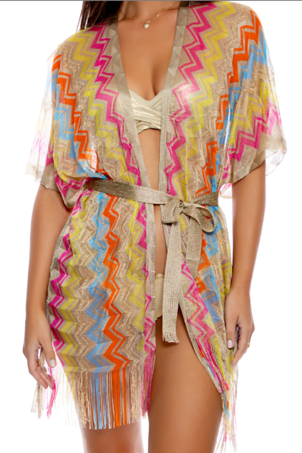 Miami Era Open Front Tie Short Poncho