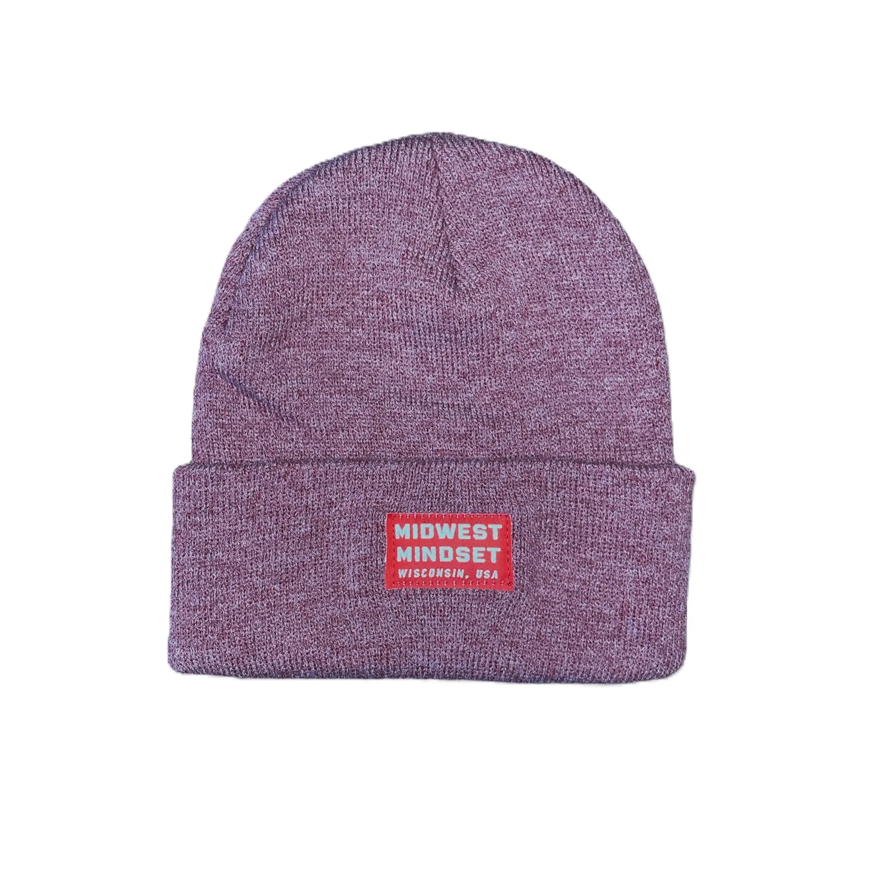 Midwest Mindset Knit Beanie - Heather Cardinal