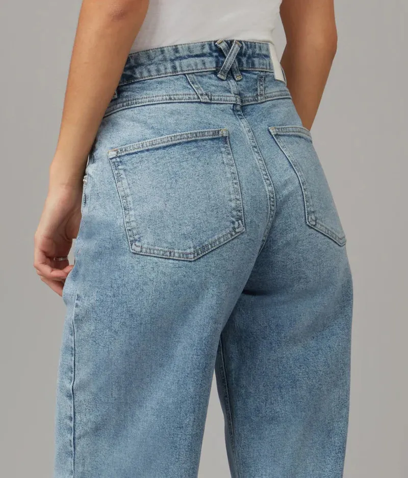 Milan High Rise Wide Leg Jeans - Jaded Blue