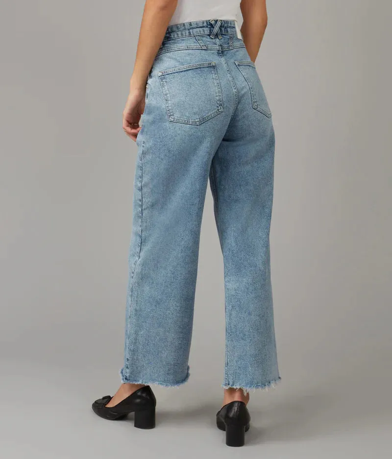 Milan High Rise Wide Leg Jeans - Jaded Blue