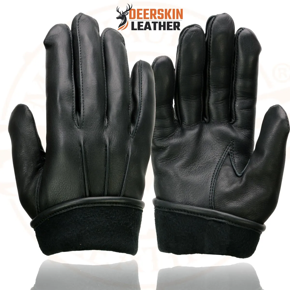 Milwaukee Leather SH865 Men's Black Thermal Lined Deerskin Motorcycle