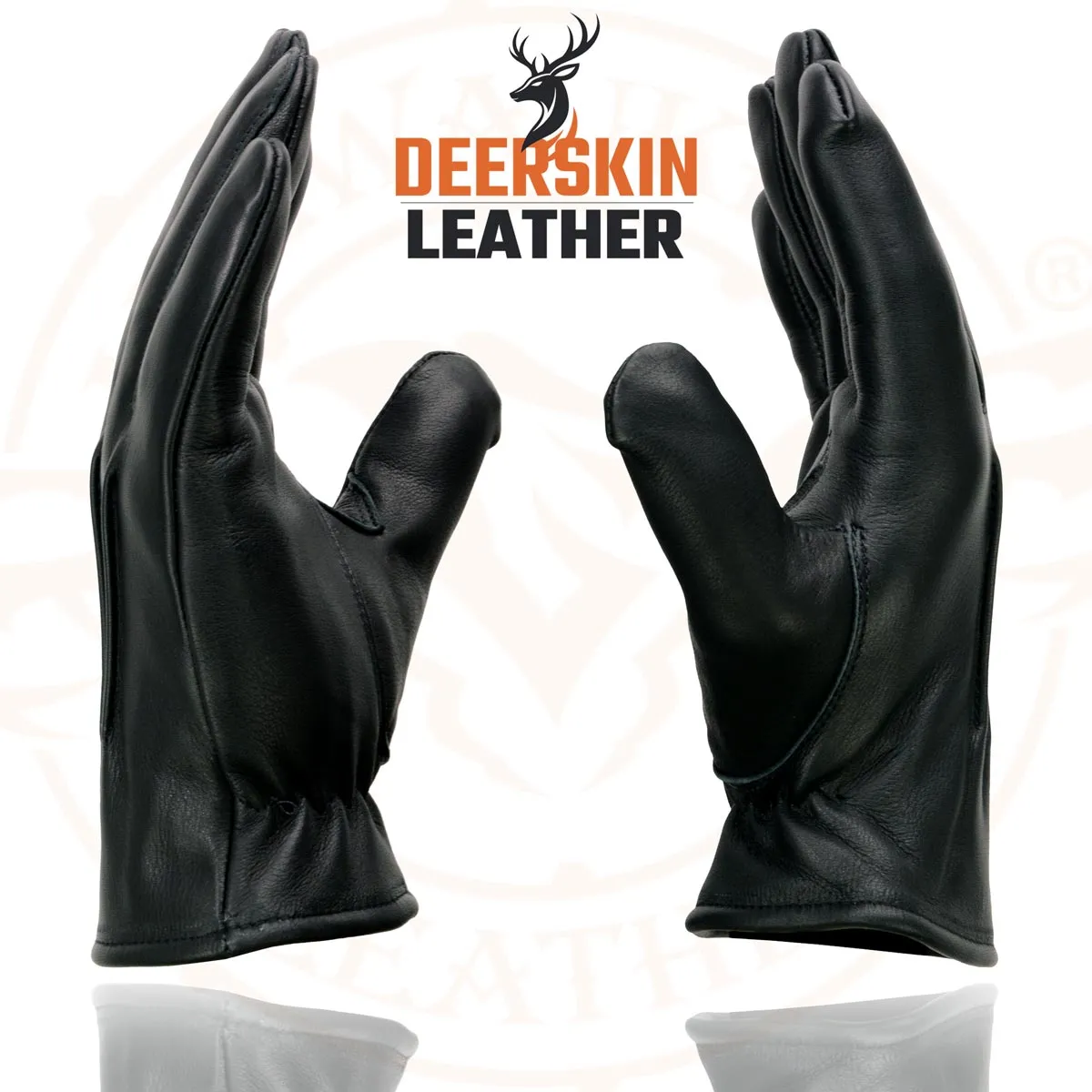 Milwaukee Leather SH865 Men's Black Thermal Lined Deerskin Motorcycle