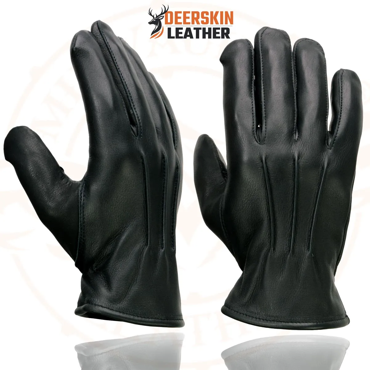 Milwaukee Leather SH865 Men's Black Thermal Lined Deerskin Motorcycle