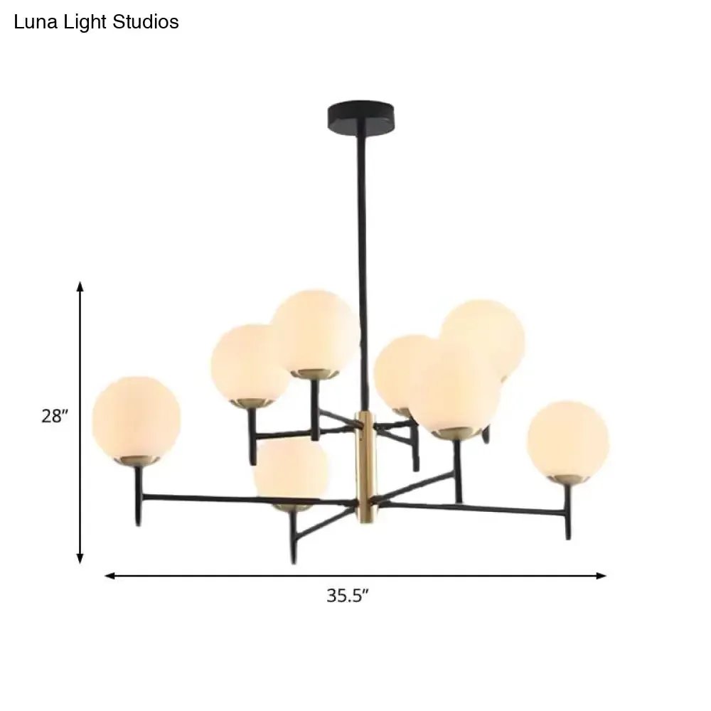 Modern Multi-Layer Radial Ceiling Chandelier with 6/8 Lights - Blue, Amber, and Smoke Gray Glass - Ideal for Living Room